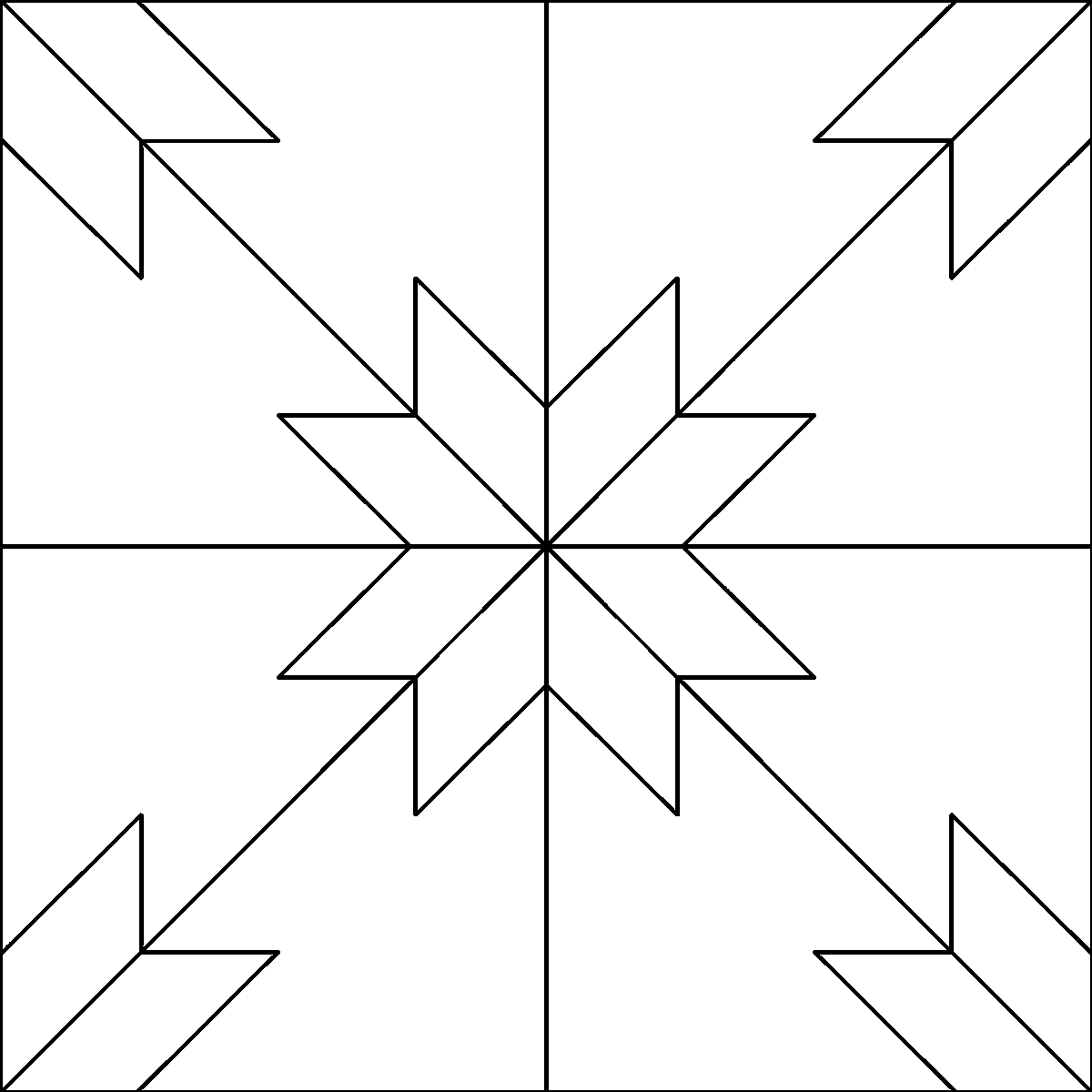 Pattern 78, A Gaggle of Pinwheels barn quilt pattern thumbnail
